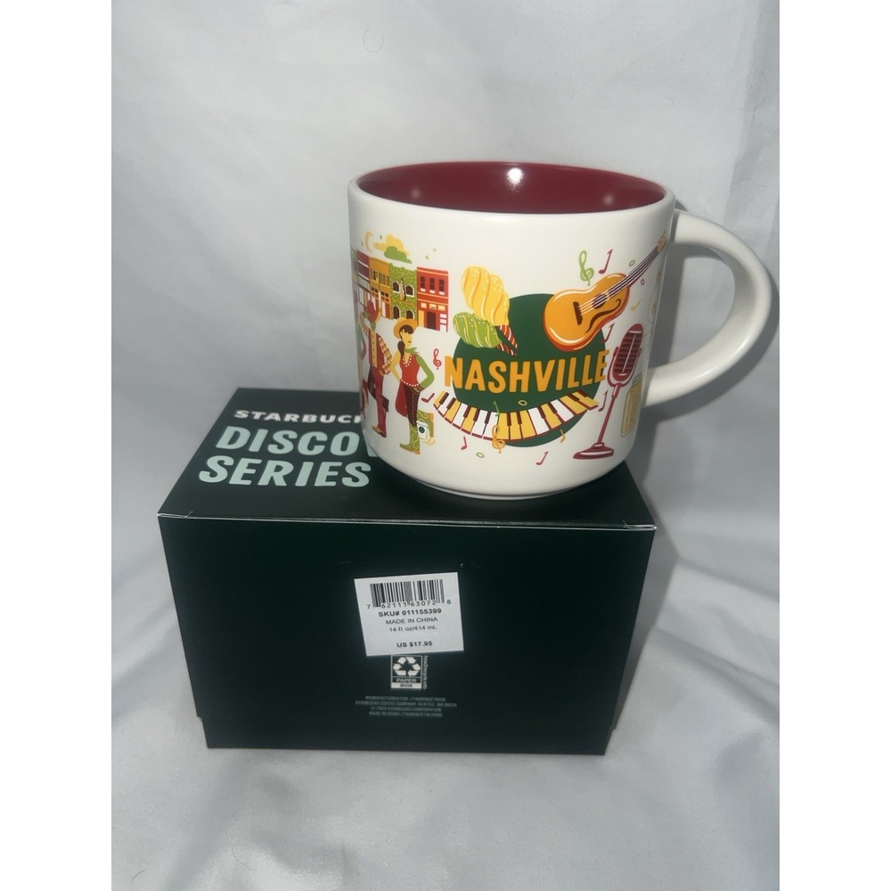 Starbucks 2024 Nashville, Tennessee Red Discovery Series 14 Oz Mug NEW IN BOX